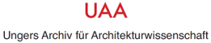 Das Foto zeigt das Logo des Ungers Archiv für Architekturwissenschaft